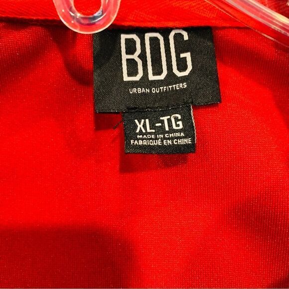 Bdg Elle Zip-front Jacket In Red Size Extra Large - Picture 10 of 12